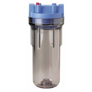 150071 10" Pentek Clear Filter Housing w/ 3/4" Ports and Pressure Release (Accepts 10" x 2.5" Cartridges)
