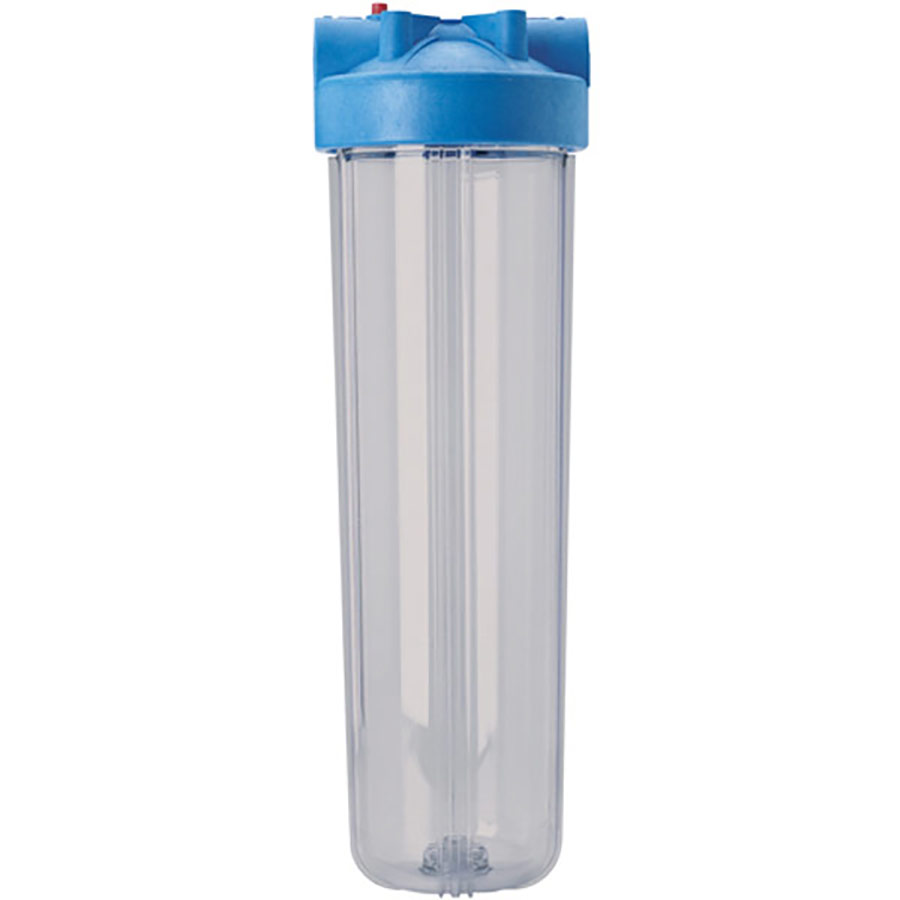166201 20" Pentek Filter Housing w/ 1" Ports & Pressure Release (Big Clear)