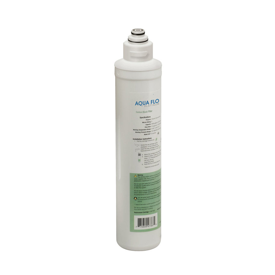 5 Micron Carbon Block Filter, Hydrotech Aqua Flo Quick-Change Replacement