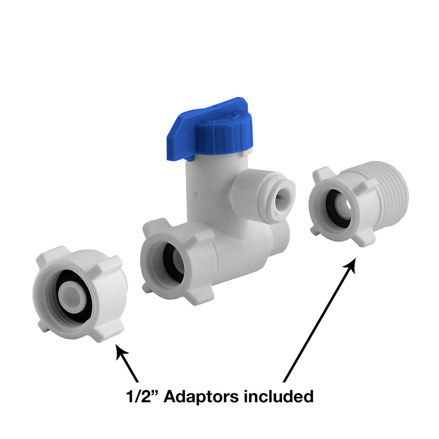 3/8" Angle Stop Connector Valve with 1/2" Adaptors - Image 4