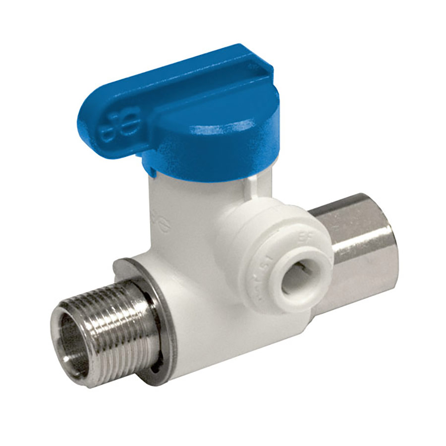 John Guest Angle Stop Adaptor Valve - Lead Free 3/8" Male Compression x 3/8" Female Compression x 3/8" Tube
