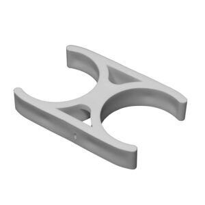 2" x 2" Double Clip - White