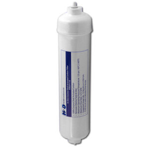 H2O Filter Warehouse 11" x 2-1/2" Inline Carbon Filter w 1/4" Quick-Connect Fittings