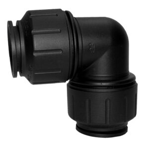 John Guest 1" CTS Union Elbow (Black Polypropylene)