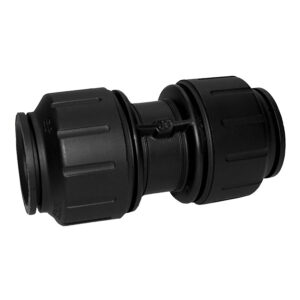 John Guest 3/4" CTS (OD) Straight Union Connector (Black Polypropylene)