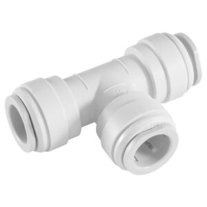 John Guest 1/4" x 1/4" x 1/4" Union Tee (White Polypropylene)