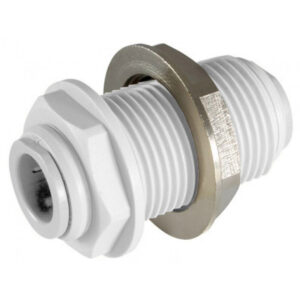 John Guest 3/8" x 3/8" Bulkhead Union (Polypropylene)