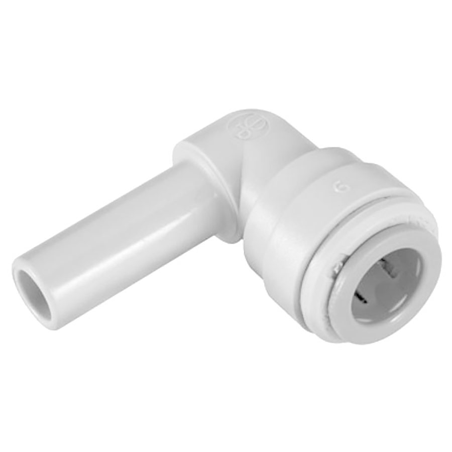 John Guest 1/4" x 1/4" Plug-In Elbow (White Polypropylene)
