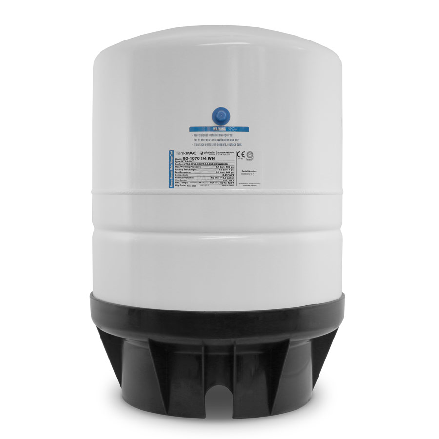 14-Gallon Reverse Osmosis Steel Bladder Tank - White - Image 2