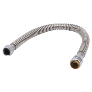 3/4" x 3/4" 24" SharkBite Stainless Steel Corrugated Water Heater Connector, FIP