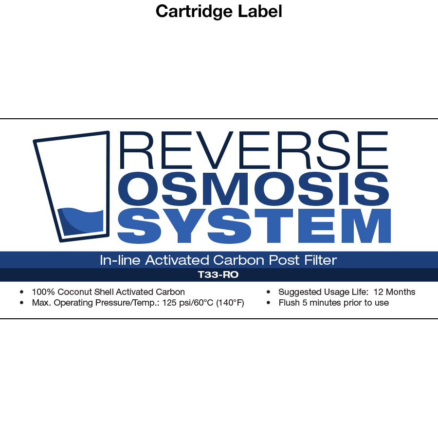 T33-RO Inline Post Carbon Filter for RO Systems, CA Ware - Image 2