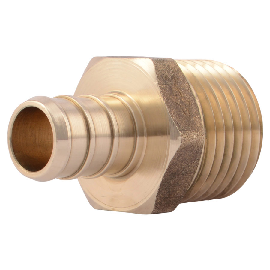 1/2" x 1/2" MNPT-Threaded SharkBite PEX Male Adaptor, Lead-Free
